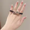 Cuerda para el cabello estilo coreano, elegante, con forma de mariposa, estilo Mori, con diamantes brillantes, para niña, con anilla elástica para el cabello.