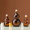Botella cuentagotas de goma con cabeza de bulbo doble color té, botella para aceite esencial, botella cosmética, botella vacía para dividir esencia o emulsión, venta al por mayor