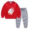 Primavera e Outono 2023 nova roupa infantil transfronteiriça suéter infantil calça conjunto de duas peças cor sólida bebê algodão manga longa