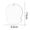 Colgante navideño de madera MDF para sublimación, con transferencia térmica, en blanco, para Navidad, transfronterizo