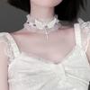 Gótico Estilo Oscuro Tachonado Ala Cruz Gargantilla Lolita Maid Chica Gato Collar de Cuello Cadena Accesorio