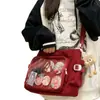 Bolsa tiracolo transparente de um ombro, bolsa escolar versátil de grande capacidade, bolsa transversal fofa para estudantes, bolsa de ombro pequena estilo anime