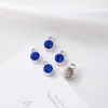 Chapado con Tachuelas de Diamante Piedra de Estrella Colorida Piedra de la Suerte Joyería de Piedra de Nacimiento Accesorios Colgante de Collar DIY Pendientes
