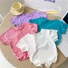 Camiseta de verano de manga corta para niña, estilo occidental, personalizada, de marca de moda, estilo coreano, color caramelo, con borde de oreja de madera, seda helada, media manga