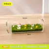 Acuario, Tanque para Peces Betta, Tanque Pequeño para Camarones, Tanque Cuadrado de Plástico Ultra Transparente para Escritorio de Oficina, Imitación de Vidrio, Tanque de Paisajismo