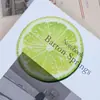 SQTYU067 Marcador de página acrílico translúcido transfronteiriço, marcador de página de alta estética com padrão de fruta limão para livros de estudantes