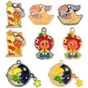 Accesorios de Colgantes Artesanales de Aleación para Niños, Lindos Personajes de Dibujos Animados Esmaltados del Principito y Estrellas, Venta al por Mayor por Paquete