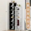 Armário de Sapatos Simples para Uso Doméstico na Sala de Estar, Quarto, Dormitório, Sapateira de Plástico, Prateleira de Armazenamento Multi-Camadas à Prova de Poeira para Entrada, Tipo de Chão