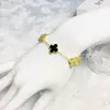 Europa y Estados Unidos pulsera de trébol de cuatro hojas de 13 mm explosiones transfronterizas oro doble cara moda con 48 pulseras de diamantes mujer