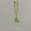 ¡Nochevieja! Cadena para Teléfono de Árbol Pequeño Exquisito con Diamantes Brillantes, Diseño Impresionante y Único, Colgante para Bolso, Llavero DIY