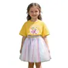 Maravilloso y Lindo Conjunto de Verano para Niñas Ropa Infantil 2026 Nuevo Verano para Niñas Falda Corta Muy Bonita Camiseta de Algodón Puro de Manga Corta