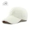 Gorra Sencilla Lisa Estilo Coreano para Mujer, Nueva Gorra de Béisbol Cálida de Peluche Linda para Otoño e Invierno con Visera Rígida