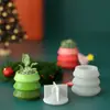 Plástico Resina Cemento Aromaterapia de Por Vida Estrella de Cinco Puntas Árbol de Navidad Frasco de Almacenamiento Taza para Velas Adorno Molde de Silicona