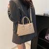 Bolsas para Mulheres 2025 Outono e Inverno Nova Moda Casual Pequena Fresca Padrão Crocodilo Bolsa de Mão Ombro Único Axila Feminina Bolsa Pequena