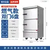Gabinete de cocción al vapor en capas multi-puerta, gabinete de cocción al vapor comercial de tres puertas de ahorro de energía, caja de vapor, carrito para estofar mariscos y cocinar sopas al vapor, caja de vapor al por mayor