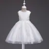 Suministro de Comercio Exterior Vestido de Malla de Princesa Sin Mangas Encaje Tutú Vestido Vestido para Niña de las Flores de Boda Disfraz para Performance de Baile Escolar