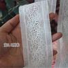 Accesorios de ropa con encaje bordado de algodón con flores de borde, accesorios de correa de hombro para cinturón, material para cortinas para el hogar