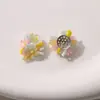 Novo Ornamento de Flor Colorida Iridescente de Contas Dopamina Patch DIY Brincos de Tarraxa Brincos Chaveiro Acessórios de Flor para Sapato