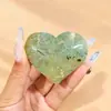 Piedra Bruta de Cristal Natural Forma de Corazón Juguete Pieza Portátil en Forma de Corazón Manualidad de Cristal Decoración del Hogar Adorno de Piedra
