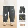 Ropa Infantil Panda Kaka Pantalones de Algodón Puro para Niños Pantalones Tejidos para Niñas Ropa de Otoño Pantalones Largos para Bebé Pantalones Casuales de Otoño para Niños