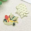 Série Dia das Mães de Acessórios para Joias DIY com Gotejamento de Óleo: Pulseiras, Chaveiros, Colares e Pingentes de Bolsa Coração de Cravo