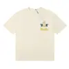 2025 Verão Masculino Rhude High Street Estampado Respirável Manga Curta Marca de Moda Camiseta de Manga Curta Pulôver Verão