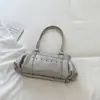 Bolsa Tote Grande Capacidade Doce e Cool Personalizada Bolsa de Mão para Moto Estilosa Simples para Trabalho Deslocamento Bolsa de Ombro de Mão Cor Sólida