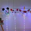 Luz LED roja de red, bola de onda, pegatina de dibujos animados, luminosa, globo rojo de red, puesto de mercado nocturno, suministro al por mayor de luces electrónicas