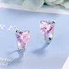 Brincos de Amor Transfronteiriço para Mulheres Estilo Coreano Zircônia Diamante Argola de Orelha Moda Fivela de Orelha Joias de Orelha Europeias e Americanas Brincos