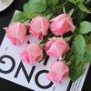 Sensação de Luxo Flor Artificial Rosa Única Dia dos Namorados Buquê de Rosas Casamento Decoração de Casa Flor