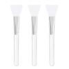 Herramienta de belleza para aplicar mascarilla DIY cepillo de silicona para mascarilla mango transparente cepillo para mascarilla cabezal suave cepillo de silicona
