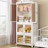 Guarda-roupa Doméstico Quarto Armário Simples de Armazenamento Organização de Roupas Guarda-roupa Bebê Armário de Armazenamento de Plástico Em Estoque Atacado