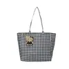 Bolso Tote de Cuadros Nuevo 2026 para Mujer, Bolso de Hombro de Gran Capacidad, Bolso de Lona Lindo de Dibujos Animados Estilo Coreano, Bolso de Mano