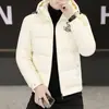 Nueva Chaqueta Gruesa de Algodón Acolchada Cálida de Invierno 2025 para Hombre, Abrigo de Algodón con Capucha, Moda Trendy para Hombres Jóvenes
