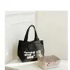 Bolsa de Lona Portátil con un Diseño Elegante, Bolso de Hombro Sencillo para Salidas, Bolso de Mano Compacto, Engrosado para el Viaje Diario, Bolsa para el Almuerzo para el Trabajo