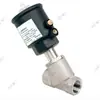 Válvula de Assento Angular Pneumática Rosqueada com Cabeça de Plástico Material Aço Inoxidável Jz611F Válvula de Assento Angular Pneumática Rosqueada com Cabeça de Plástico