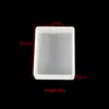 Molde rectangular de silicona de alta calidad para resina de cristal, cubo, joyería hecha a mano, decoración con flores secas