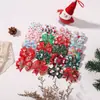 Venta Caliente Transfronteriza Amazon Copo de Nieve de Navidad Alce Rojo y Verde Accesorios para el Cabello de Niños Adorno para la Cabeza Retro Pasador de Cola de Golondrina