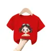 Camiseta de Manga Corta para Niñas 2026 Nueva Moda de Verano Top Elegante para Niños y Niñas Mayores Camiseta de Verano de Media Manga