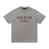 Transfronterizo 24ssfog línea pecho letra ESSENTIALS Camiseta de manga corta americana tendencia holgada alta calle hombres y mujeres