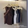 324 Moda Irregular Cruz Belleza Espalda Ropa Interior Almohadilla Fija para el Pecho Chaleco de Una Pieza Top para Uso Interior y Exterior de Chica Caliente