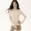 Bai Cai Rong Nueva Colección Otoño/Invierno 2026: Suéter de Punto de Alta Gama Versátil Estilo Coreano con Borde Enrollado y Diseño de Cuello Alto