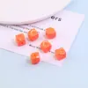 Contas acrílicas 3D em formato de queijo quadrado, coloridas como doces, de 10mm, para correntes de celular e acessórios feitos à mão com miçangas DIY