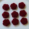 Pendientes tridimensionales con forma de rosa roja romántica francesa, accesorios hechos a mano, material para tocados de hadas, joyería