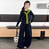 Conjunto Nuevo de Otoño 2026 para Niñas con Bloques de Color y Estampado de Letras de Manga Larga, Ropa Casual Elegante para el Trabajo para Niños Mayores