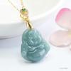 Pingente de Buda de Jade Guan Yu Grau Natural Jade Água Azul Colar Transmissão ao Vivo de E-commerce Venda Quente Atacado S4101901