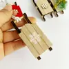 Adorno Navideño Creativo de Trineo de Madera para Árbol de Navidad Regalo Pequeño Trineo Rojo con Decoración de Árbol de Navidad