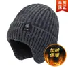 Chapéus de Inverno Quentes para Proteção de Orelha para Homens de Meia-Idade e Idosos, Chapéus de Lã Tricotados de Inverno para Homens Idosos, Pai e Avô