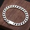 Fabricante Yuhong Atacado Joias S925, Pulseira Lisa Personalizada Estilo Tanque para Homens e Mulheres, Fecho Moderno Minimalista de 7mm