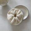 Anel de Cabelo Tricotado em Lã Sabor Creme Tecido à Mão Anel de Cabelo Grande Anel de Intestino Grande Corda de Cabelo Rabo de Pinha Corda de Cabelo Ins